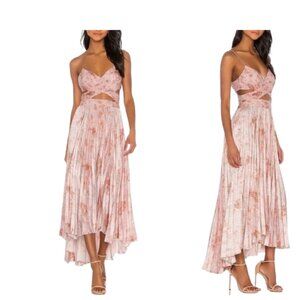 Amur Lumi Waist-Cutout Pleated Dress. Size M.